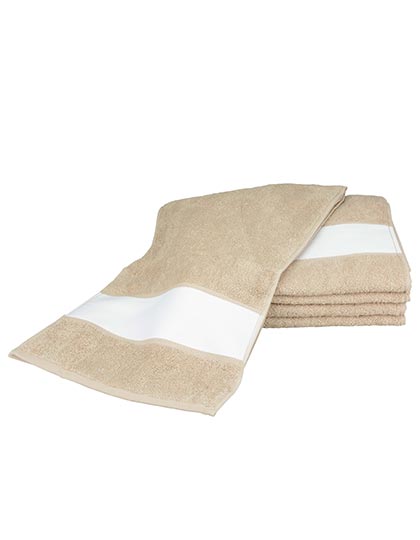 SUBLI-Me® Sport Towel – 100% Baumwolle / Bordüre: 100% Polyester