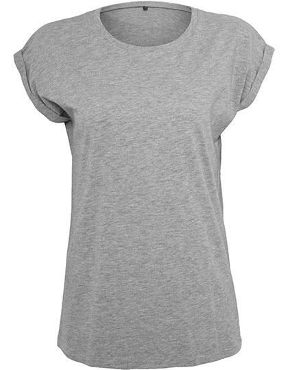 Ladies' Extended Shoulder Tee – 100% Baumwolle (Grey: 90% Baumwolle / 10% Viskose), (Charcoal: 60% Baumwolle / 40% Polyester)