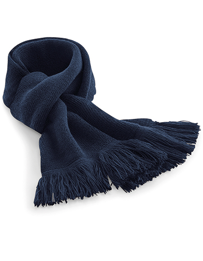 Classic Knitted Scarf – 100% Polyacryl (Heather Grey: 55% Polyester / 45% Polyacryl)