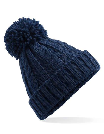 Cable Knit Melange Beanie – 100% Polyacryl