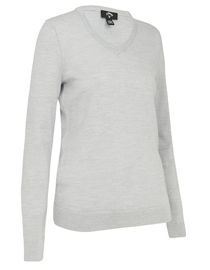 Ladies V-Neck Merino Sweater – 100% Wolle