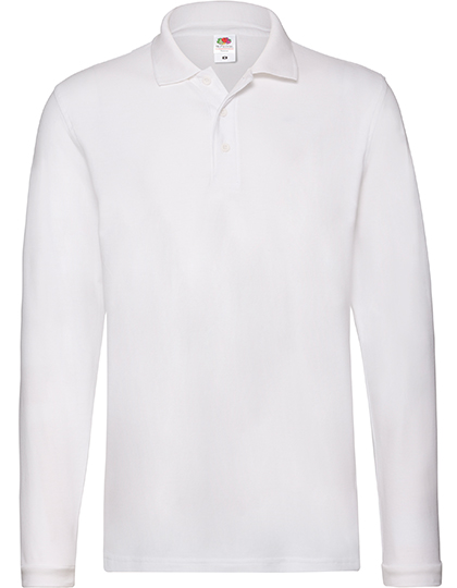 Premium Long Sleeve Polo – 100% Baumwolle (Athletic Heather: 90% Baumwolle / 10% Polyester)