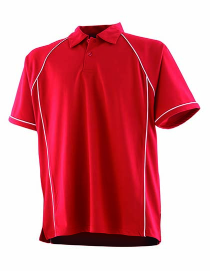 Men's Piped Performance Polo – 100% Polyester