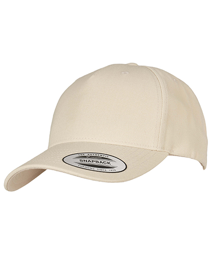 YP Classics 5-Panel Premium Curved Visor Snapback Cap – 80% Polyacryl / 20% Wolle