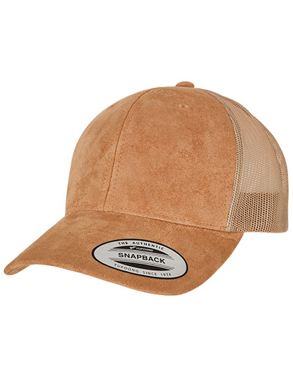 Suede Leather Trucker Cap – 100% Polyester