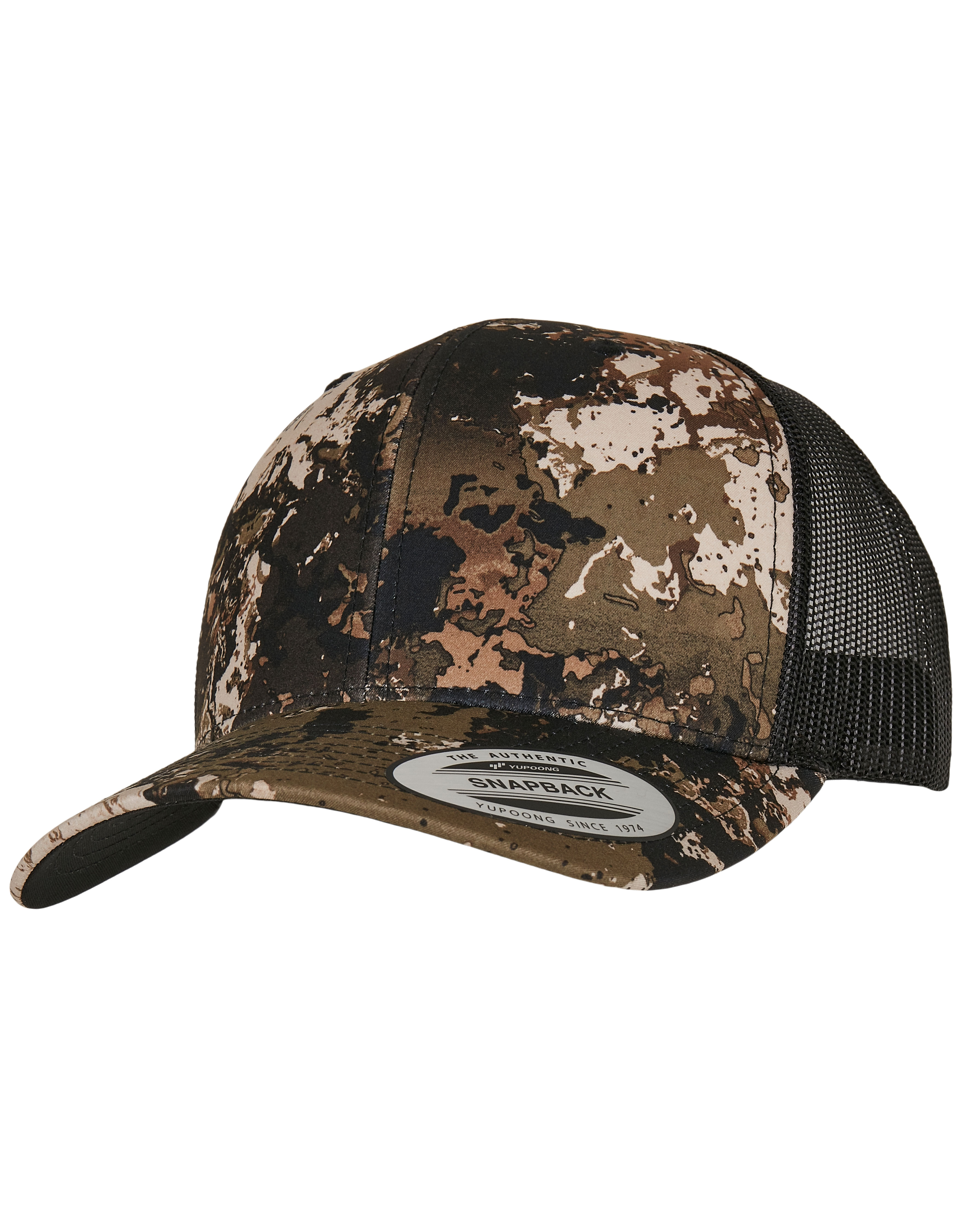 YP Classics® Veil Camo™ Retro Trucker Cap – 100% Polyester