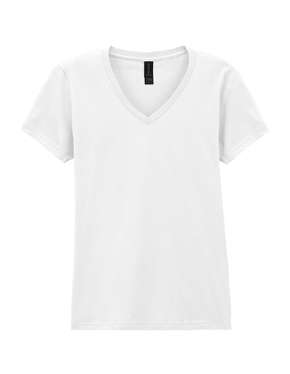 Softstyle® Women's V-Neck T-Shirt – 100% Baumwolle (Sport Grey: 90% Baumwolle / 10% Polyester), (Dark Heather: 65% Polyester / 35% Baumwolle)