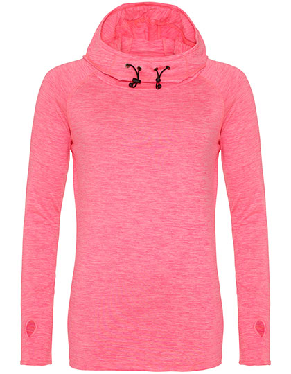 Women's Cool Cowl Neck Top – 92% Polyester / 8% Elasthan (Jet Black: 89% Polyester / 11% Elasthan)