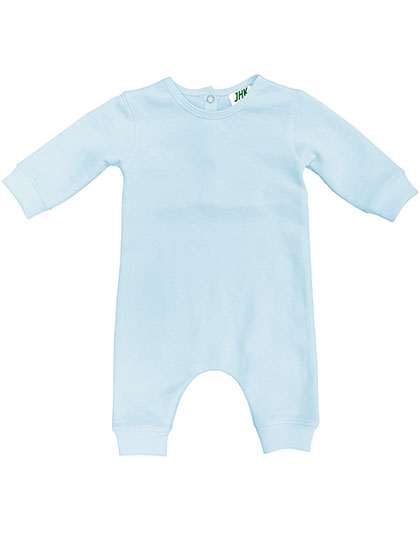 Baby Playsuit Long Sleeve – 65% Baumwolle / 35% Polyester (Grey Melange: 61% Baumwolle / 31% Polyester / 8% Viskose)