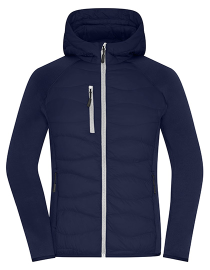 Ladies' Hybrid Jacket – Oberstoff: 100% Polyamid, Oberstoff 2: 93% Polyester / 7% Elasthan, Wattierung: 100% Polyester
