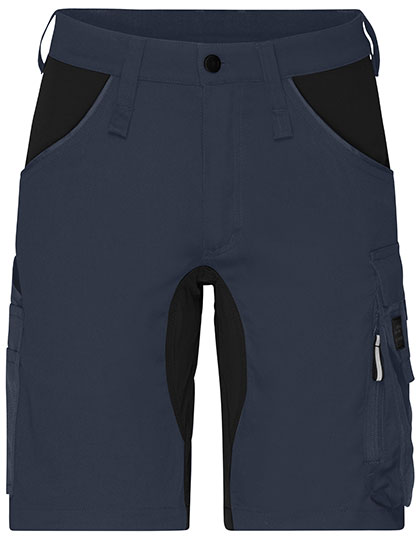 Workwear Stretch-Bermuda Slim Line – Oberstoff: 65% Polyester / 32% Baumwolle / 3% Elasthan, Oberstoff 2: 94% Polyamid / 6% Elasthan, Besatz: 100% Polyamid
