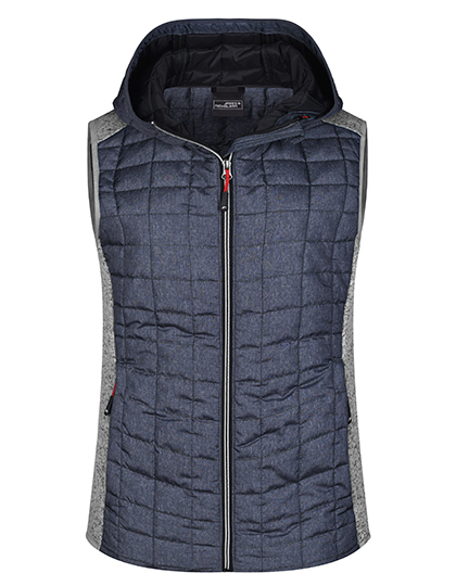 Ladies' Knitted Hybrid Vest – 100% Polyester, Futter: 100% Polyamid