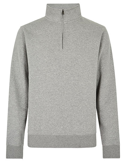 Regular Fit 1/4 Zip Sweatshirt – 80 % Baumwolle / 20 % Polyester (Heather Grey: 85 % Baumwolle / 15 % Viskose)