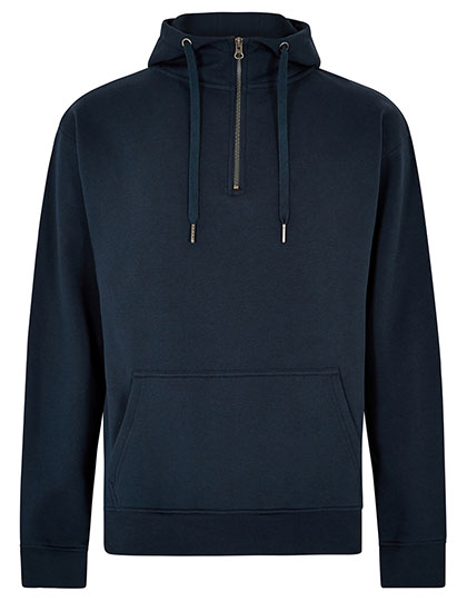 Regular Fit 1/4 Zip Hoodie – 80 % Baumwolle / 20 % Polyester (Heather Grey: 85 % Baumwolle / 15 % Viskose)
