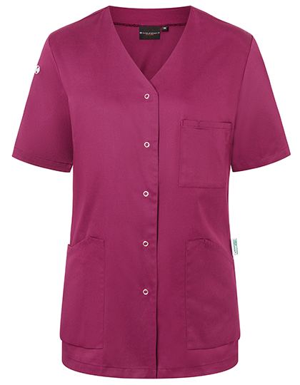 Kurzarm Damenkasack Essential – 65% Polyester / 35% Baumwolle