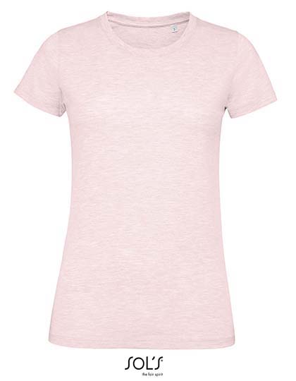 Women's Round Neck Fitted T-Shirt Regent – 100% Baumwolle (Heather, Charcoal Melange: 60% Baumwolle / 40% Polyester), (Grey Melange: 85% Baumwolle / 15% Viskose)