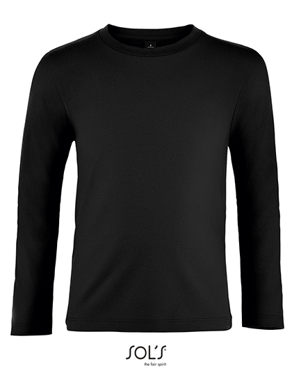 Kids' Imperial Long Sleeve T-Shirt – 100% Baumwolle (Grey Melange: 85% Baumwolle / 15% Viskose)
