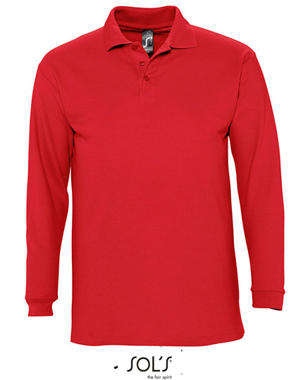 Long Sleeve Polo Winter II – 100% Baumwolle (Grey Melange: 85% Baumwolle / 15% Viskose), (Charcoal Melange: 60% Baumwolle / 40% Polyester)