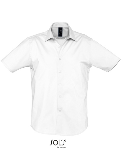 Men's Stretch-Shirt Broadway Short Sleeve – 97% Baumwolle / 3% Elasthan