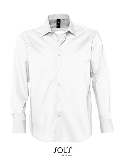 Men's Stretch-Shirt Brighton Long Sleeve – 97% Baumwolle / 3% Elasthan
