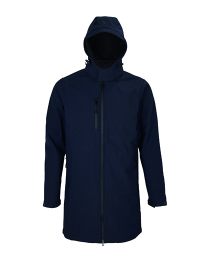 Men's Long Softshell Coat Achille – Außen: 94% Polyester / 6% Elasthan, Futter: 100% Polyester