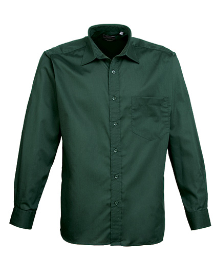 Men's Poplin Long Sleeve Shirt – 65% Polyester / 35% Baumwolle