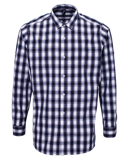 Men's Mulligan Check Cotton Long Sleeve Shirt – 100% Baumwolle