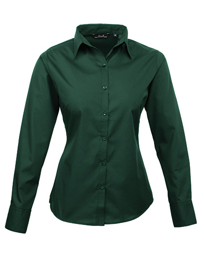 Women's Poplin Long Sleeve Blouse – 65% Polyester / 35% Baumwolle