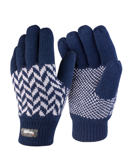 Pattern Thinsulate Glove – Außen: 100% Polyacryl, Innenfutter: 100% Polyester