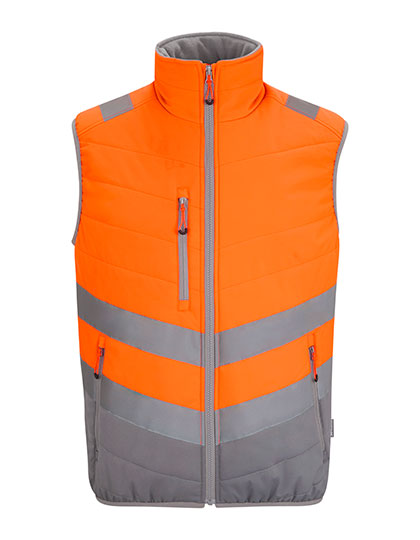 Hi-Vis 2-Tone Thermal Baffle Bodywarmer – 93% Polyester / 7% Elasthan