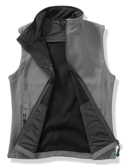 Women's Printable Softshell Bodywarmer with Recycled Fleece Inner – 100% Polyester