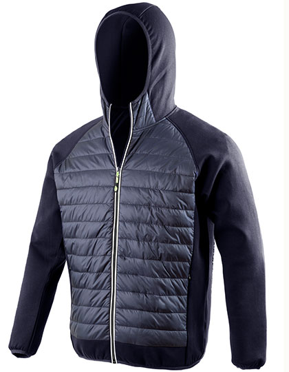 Men's Fitness Zero Gravity Jacket – Außen + Futter: 100% Nylon, Füllung: 100% Polyester, Kapuze und Ärmel: 92% Polyester / 8% Elasthan