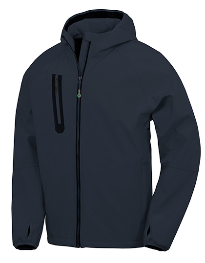 3-Layer Recycled Printable Hooded Casual Softshell Jacket – 100% Polyester