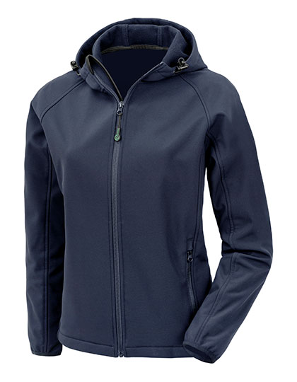 Women's Recycled 3-Layer Printable Hooded Softshell Jacket – 100% Polyester