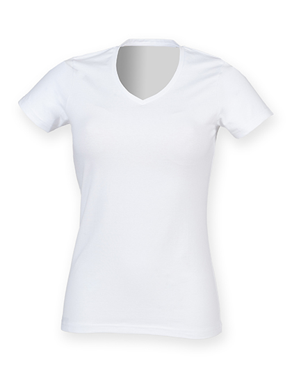 Women's Feel Good Stretch V-Neck T – 96% Baumwolle / 4% Elasthan