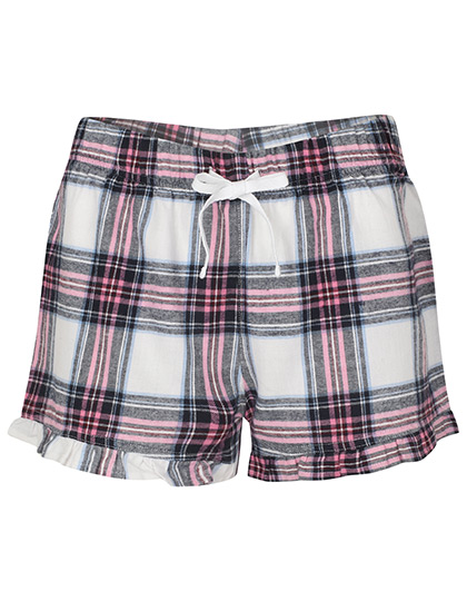 Women's Tartan Frill Lounge Shorts – 100% Baumwolle