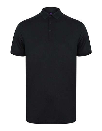 Men's Slim Fit Stretch Polo Shirt + Wicking Finish – 98% Polyester / 2% Elasthan