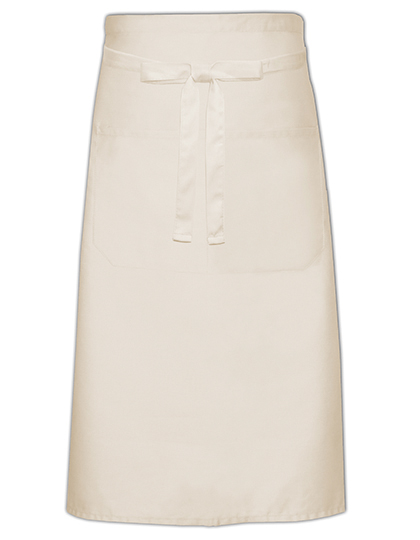 Cook's Apron With Pocket – 65% Polyester / 35% Baumwolle (Natural: 100% Baumwolle)