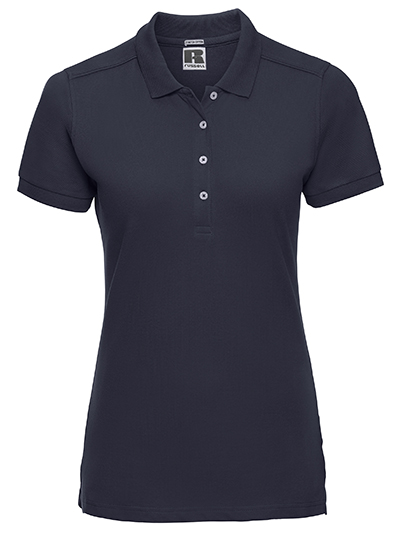 Ladies' Fitted Stretch Polo – 95% Baumwolle / 5% Elasthan (Light Oxford: 88% Baumwolle / 7% Viskose / 5% Elasthan)