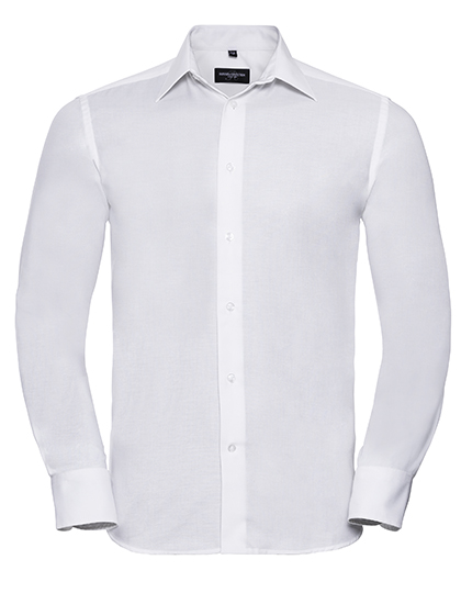 Men's Long Sleeve Tailored Oxford Shirt – 70% Baumwolle / 30% Polyester